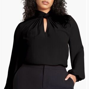 ELOQUII, twist neck cutout top